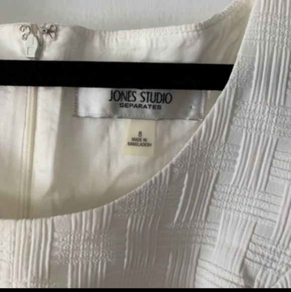 DONATING SOON JONES STUDIO White Dress- size 8 - Picture 3 of 5